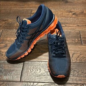 ASICS  360 Blue and Orange Athletic Shoes with Cushioned Sole